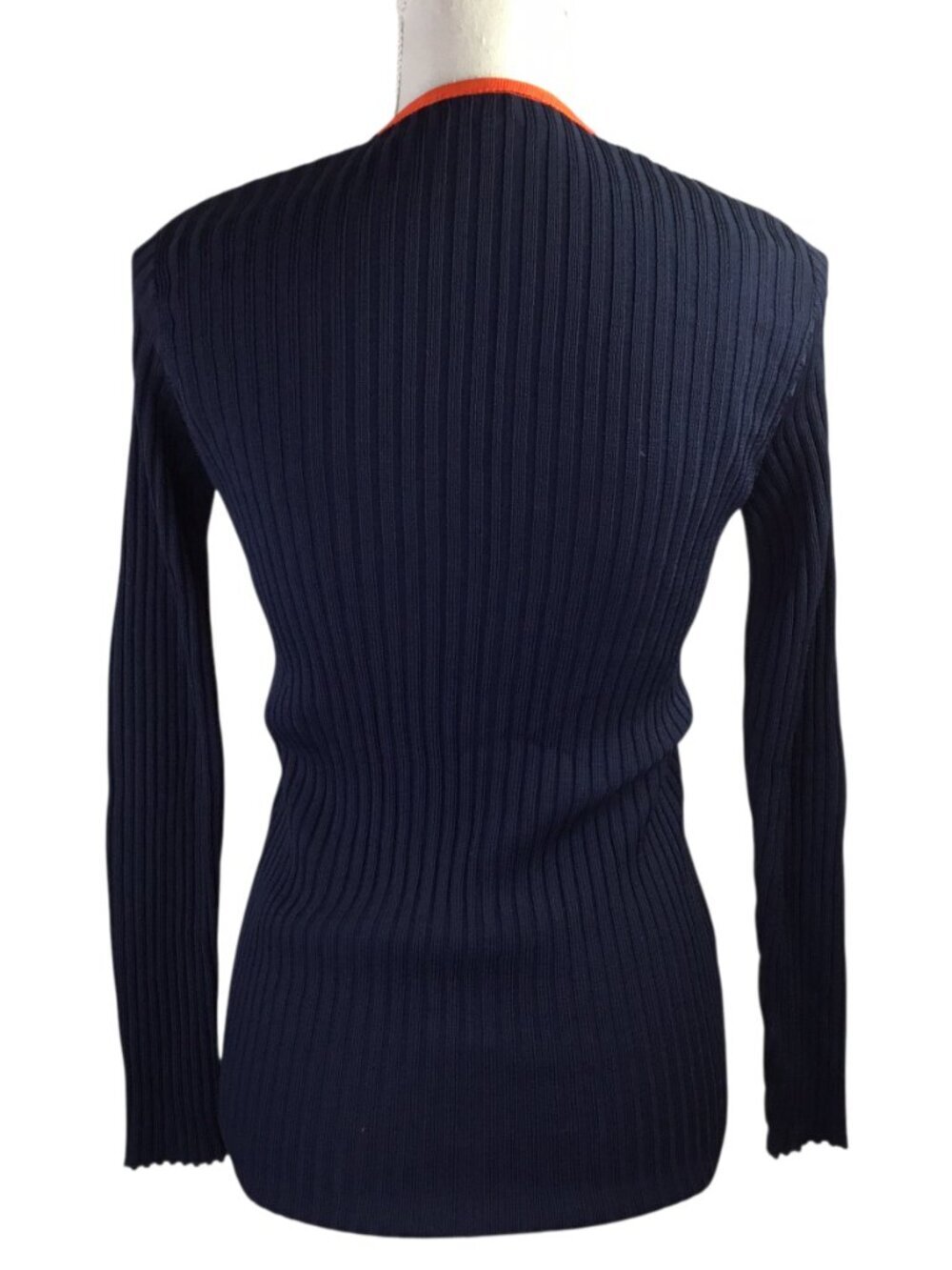 R & K Originals Vtg Twin Sweater Set Tank Cardigan Size 12 Ribbed Knit Nautical - Picture 5 of 11